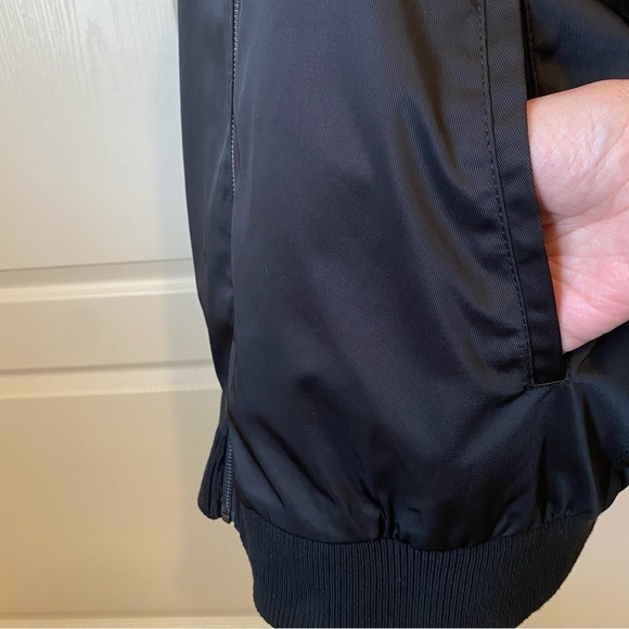 Bernardo Black Satiny Bomber Boyfriend Zip Up Jacket Small - Picture 12 of 16